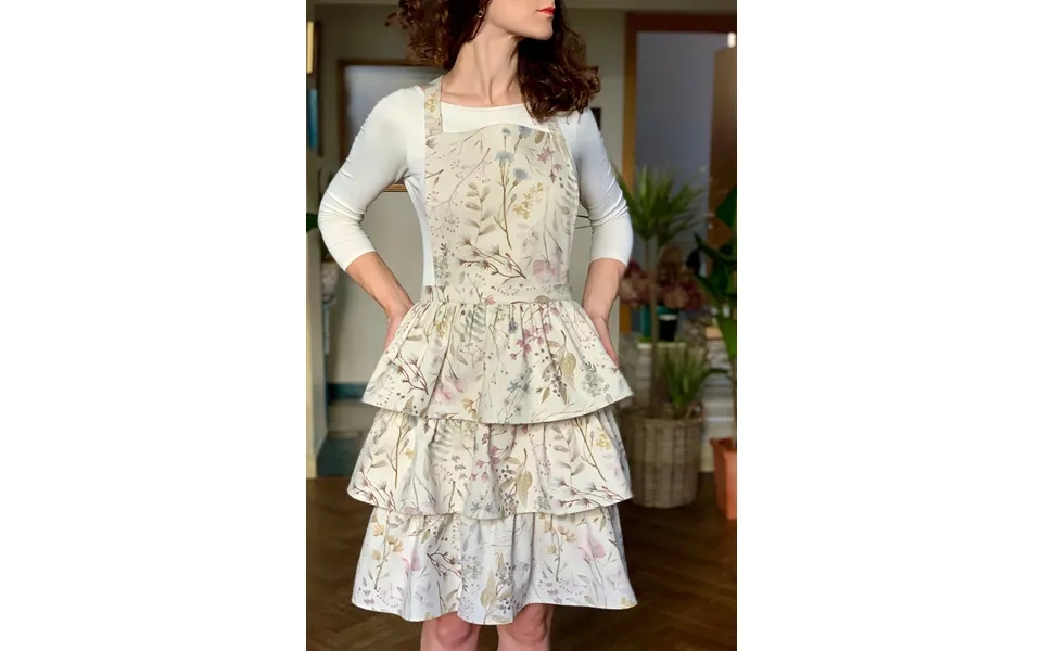 Flæseforklæde Til Kvinder I Bomuld-hør-mix - Printet