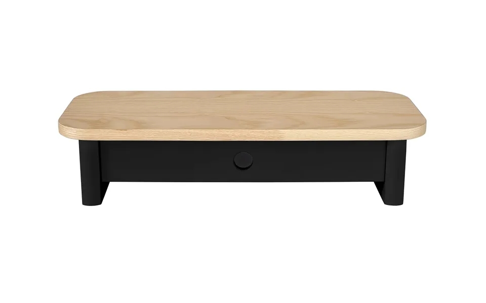 Jubi 60x24cm Monitorskærmstativ Med Skuffe Ash Black