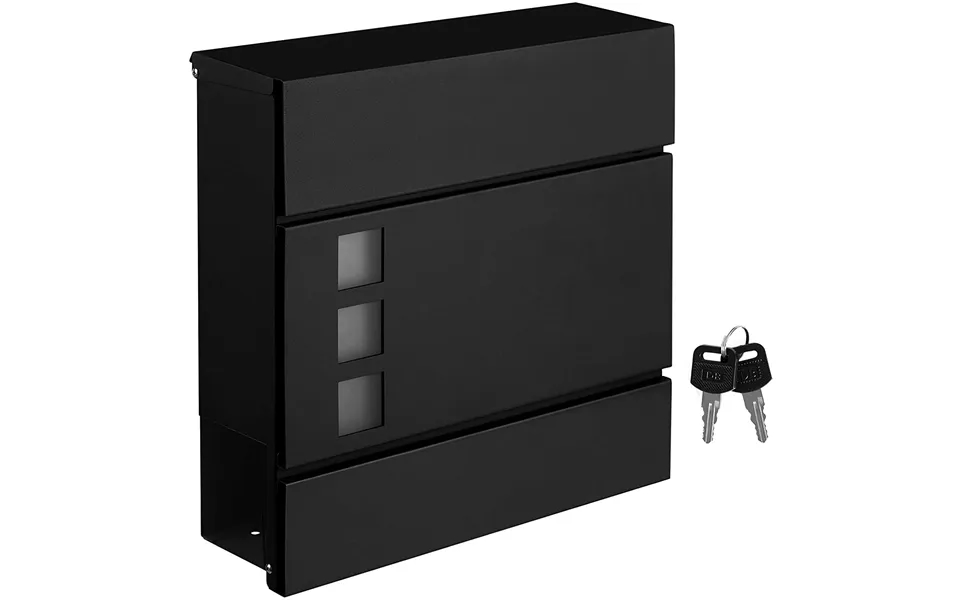 Moderne Postkasse - Aflåselig Vægmonteret Postbrevkasse Med Avisholder