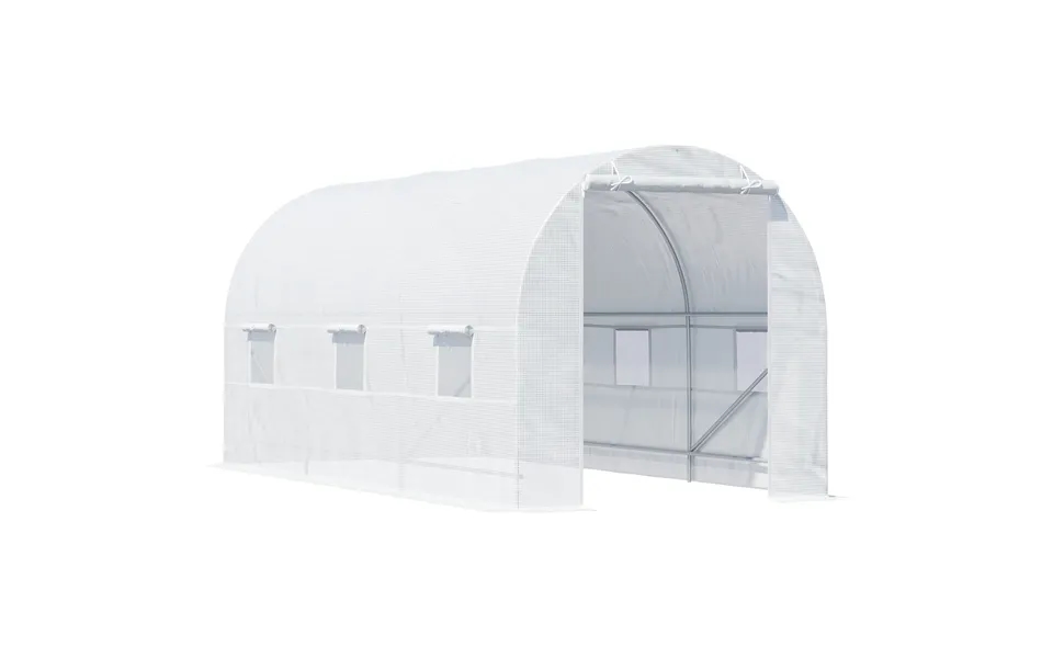 Plastikdrivhus Med Metalramme - 4,45 X 2 X 2 M