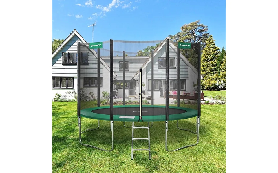 Rund Trampolin Med Stige - Sikkerhedsnet