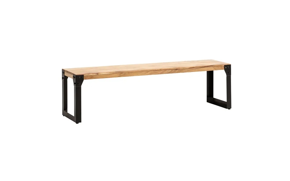 Spisebænk 120x40x45 Cm Akacie Massivt Træ Metal Industriel