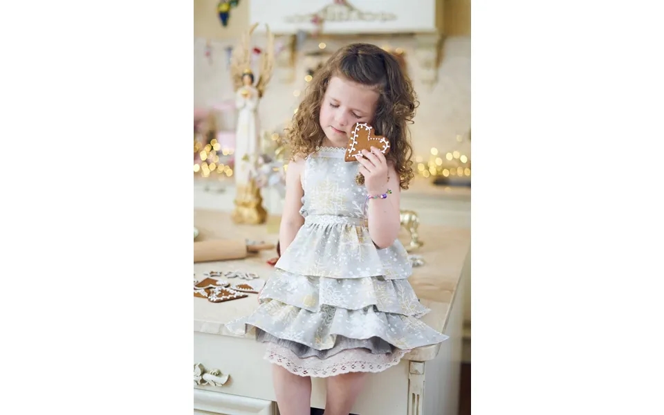 Vintermotiv Børneforklæde Med Snefnug-print - Bomuld-poly Blanding Tealurex Oro