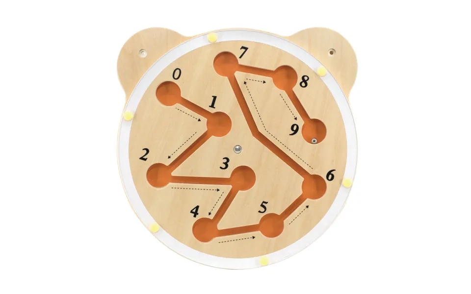 Aktivitetstavle - 1 Stk Bamsehoved Med Kugle Tal Aktivitet