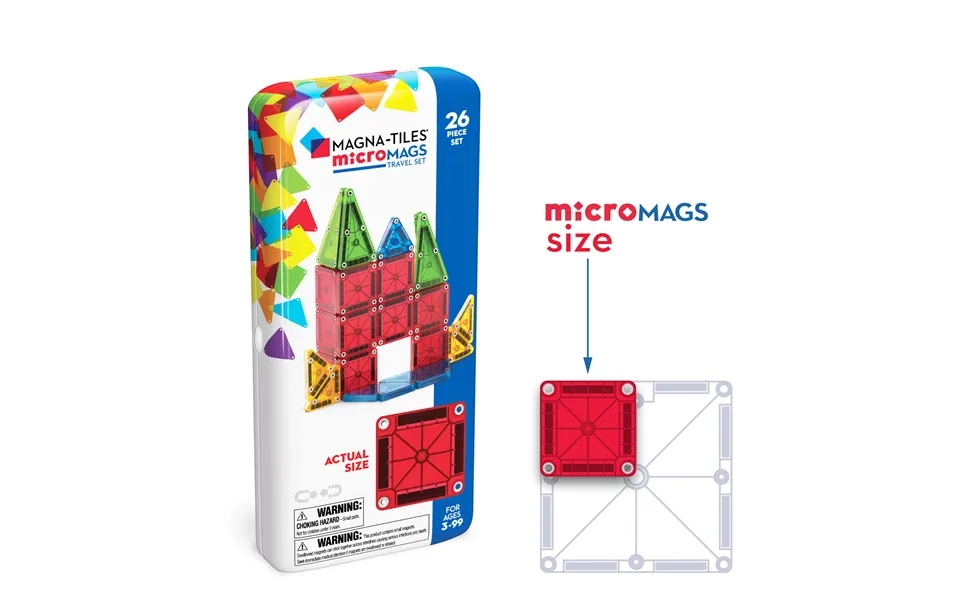 Magna-tiles Micromags Rejsesæt - 26 Dele