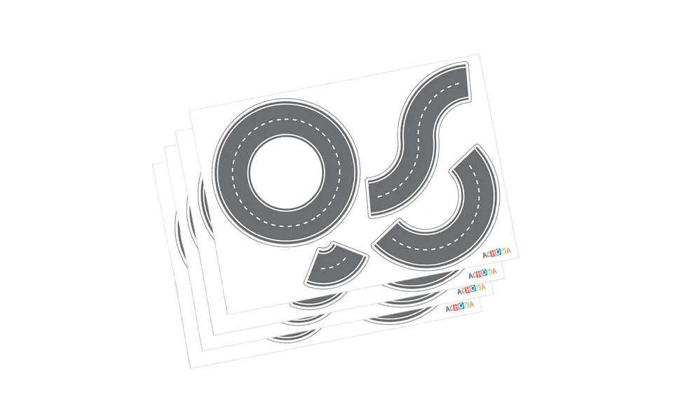 Tape På A3-ark Med Buede Veje Og Rundkørsel - Sæt M 4 Ark