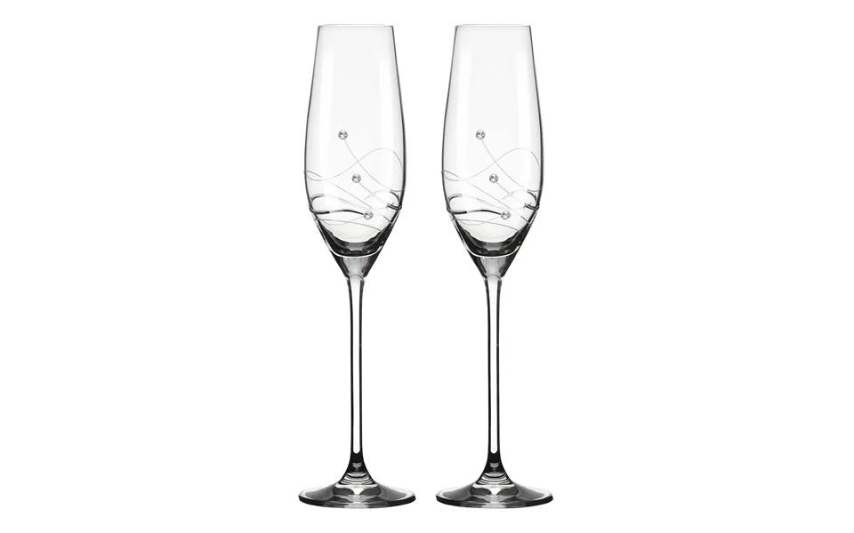 Clio Champagneglas Med Swarovski Krystaller - 2 Stk.