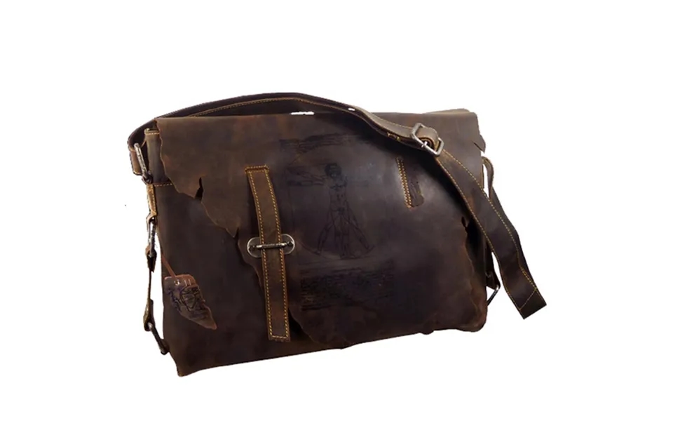 Laptop Taske Crossbody Med Da Vinci Anatomy Motiv