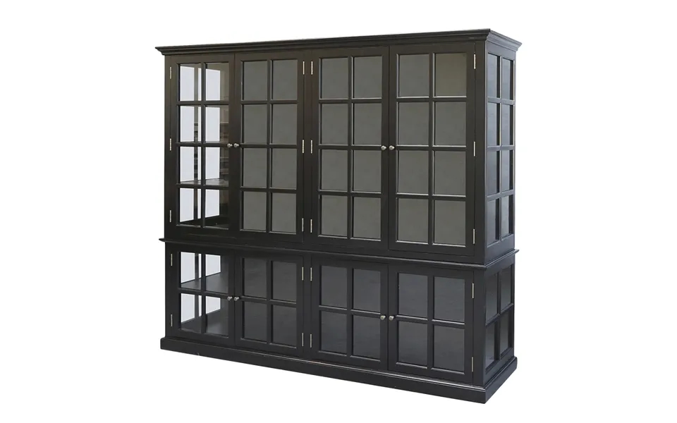 Marseille Vitrineskab Med 8 Låger I Sort