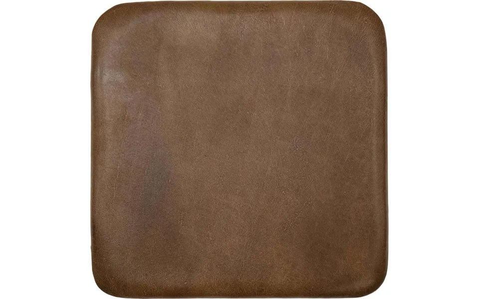 Sitt - Kvadratisk Brun Læderhynde Til Barstol