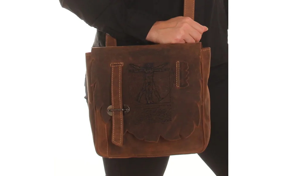 Skuldertaske Crossbody Med Da Vinci Anatomy Motiv