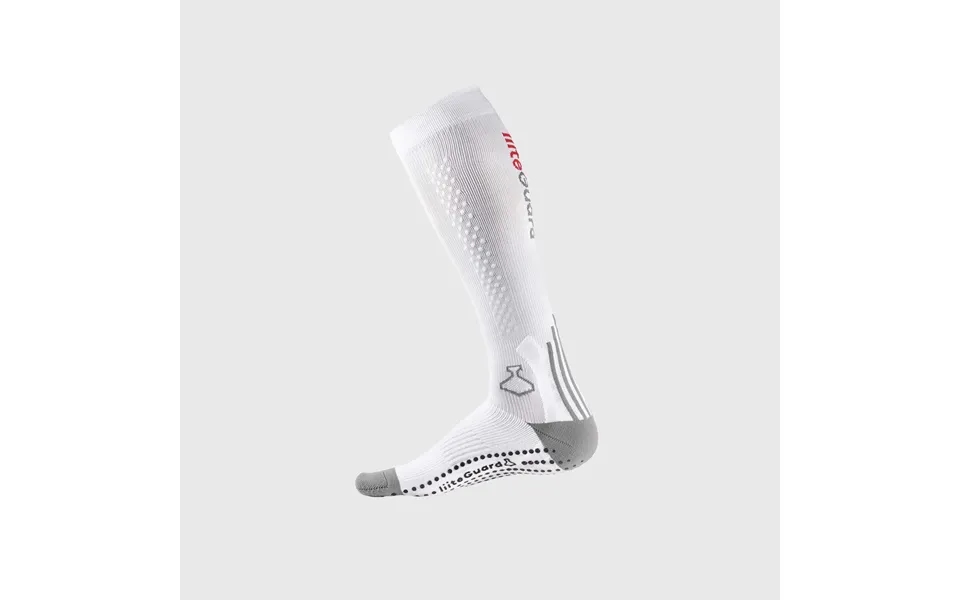 Shin-tech Grip Running Sock - White