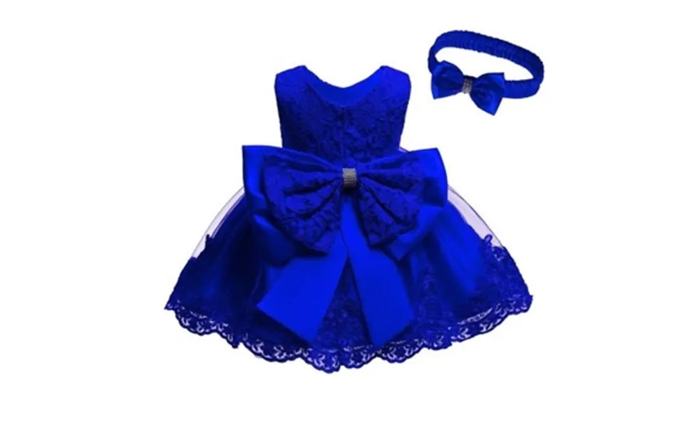Festkjole Til Baby Little Emilie - Kongeblå
