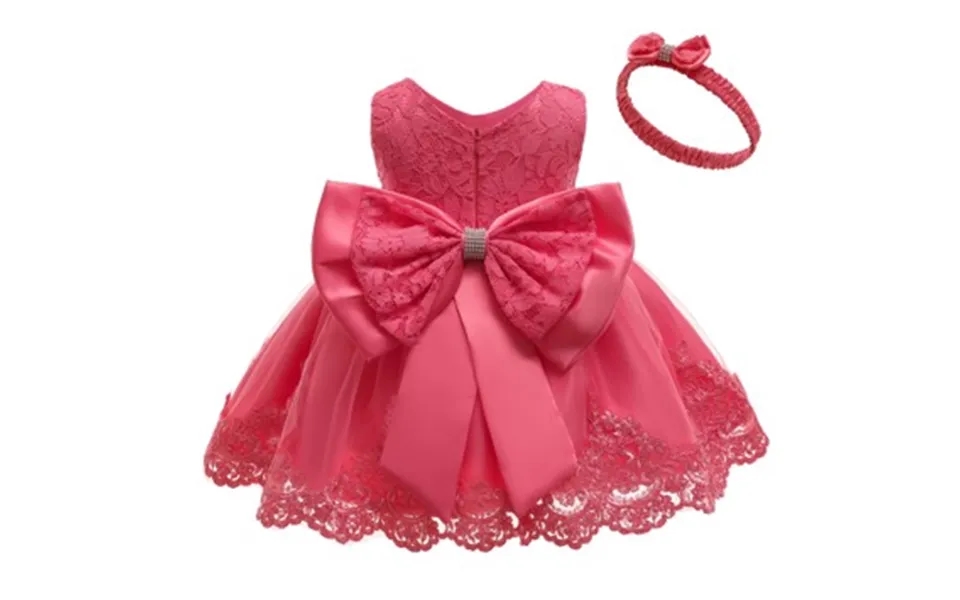 Festkjole Til Baby Little Emilie - Koral