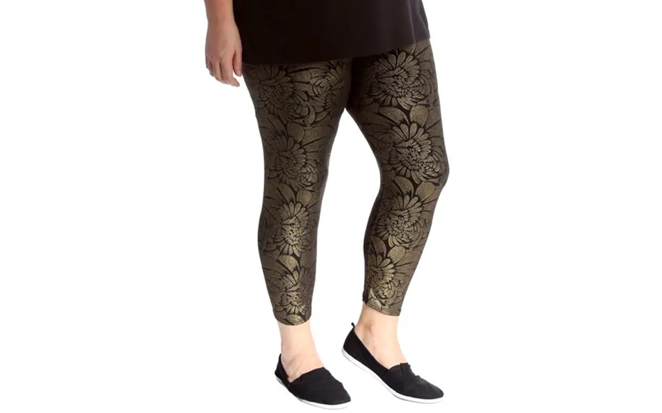 Leggings Katie Leggings I Guld Med Smukke Blomster