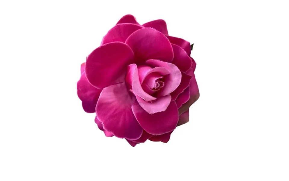 Stofrose - Pink Cerise På Hårklips Brochepin