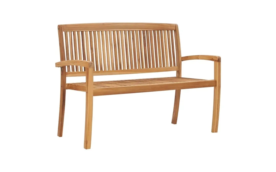 2-personers Havebænk 128,5 Cm Massivt Teaktræ