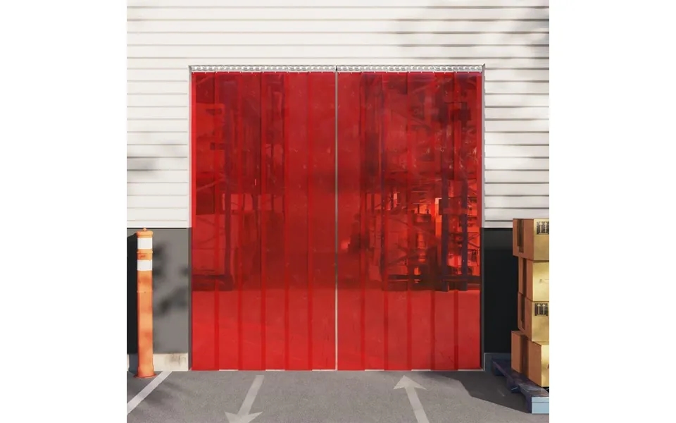 Bændelgardin 200 Mm X 1,6 Mm 25 M Pvc Rød