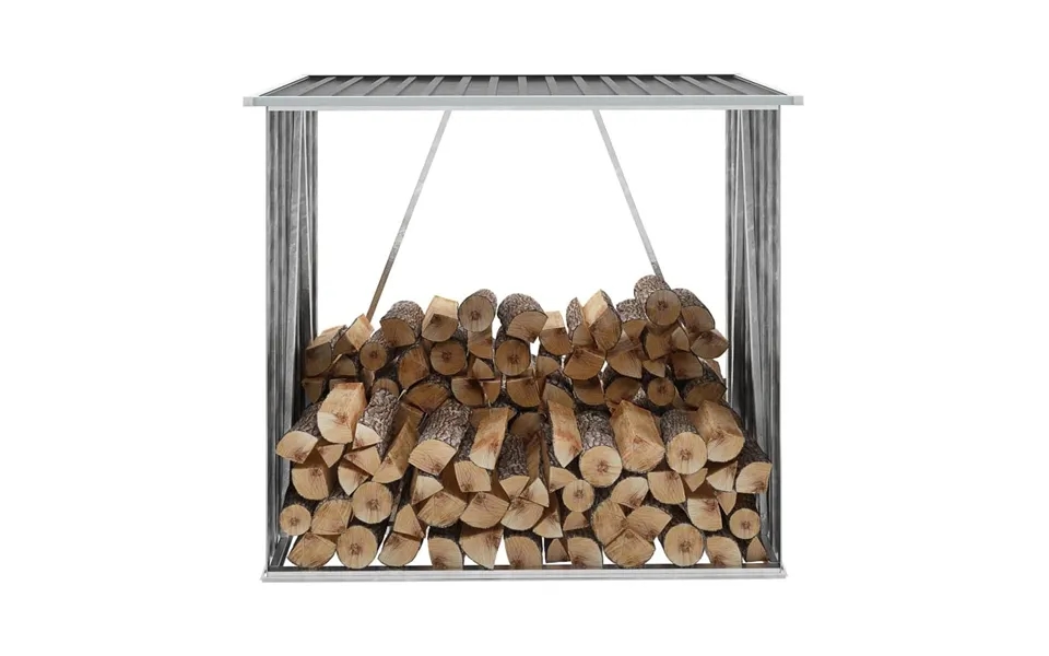 Brændeskur Til Haven 163x83x154 Cm Galvaniseret Stål Antracitgrå