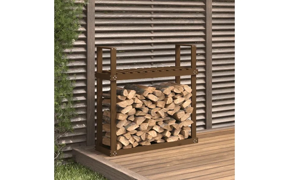 Brændestativ 110x35x108,5 Cm Massivt Fyrretræ Gyldenbrun
