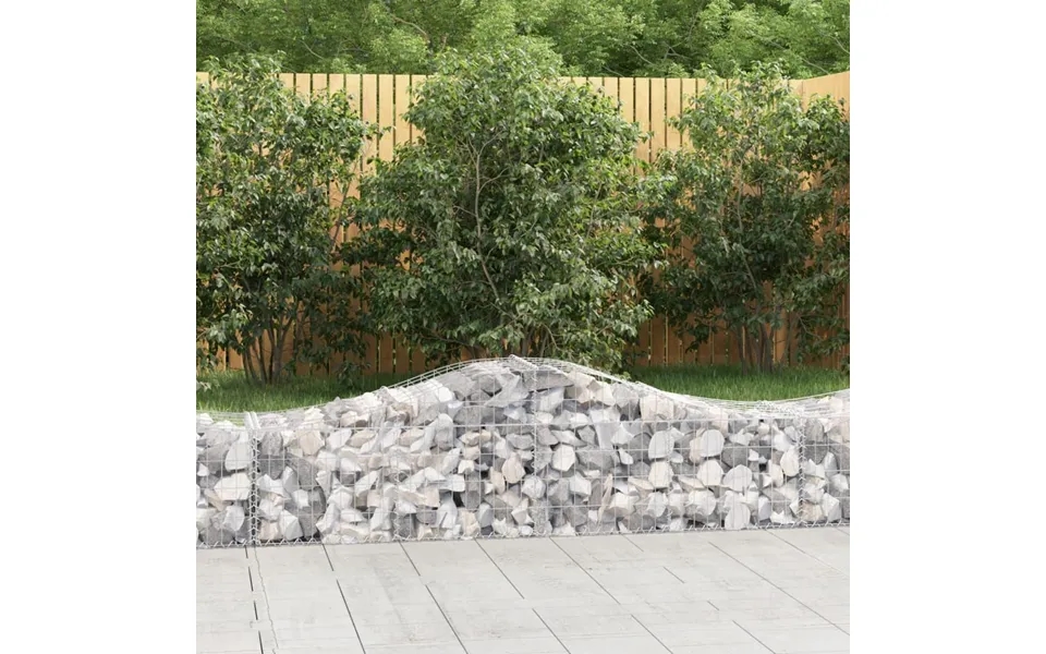 Buede Gabionkurve 10 Stk. 200x50x40 60 Cm Galvaniseret Jern