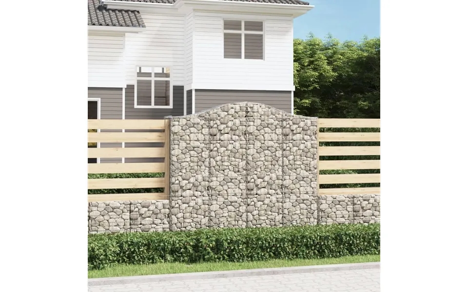 Buede Gabionkurve 3 Stk. 200x50x180 200 Cm Galvaniseret Jern