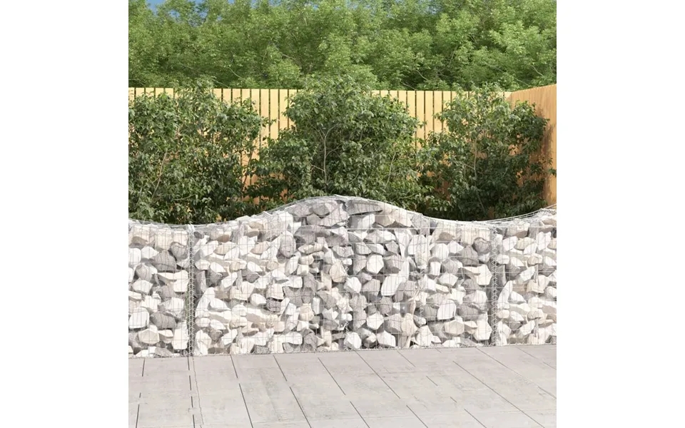 Buede Gabionkurve 5 Stk. 200x50x80 100 Cm Galvaniseret Jern