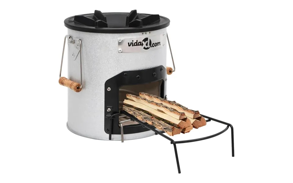 Campingovn Til Brænde 45x25x26 Cm Stål Sølvfarvet
