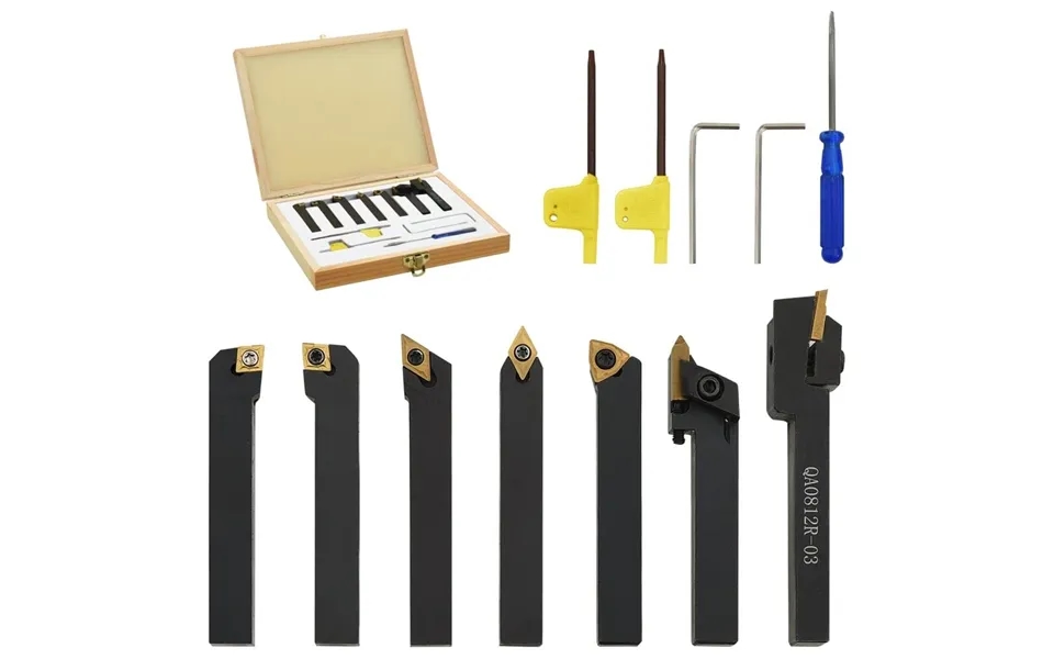 Drejeværktøjssæt 12 Dele 8x8 Mm 70 Mm