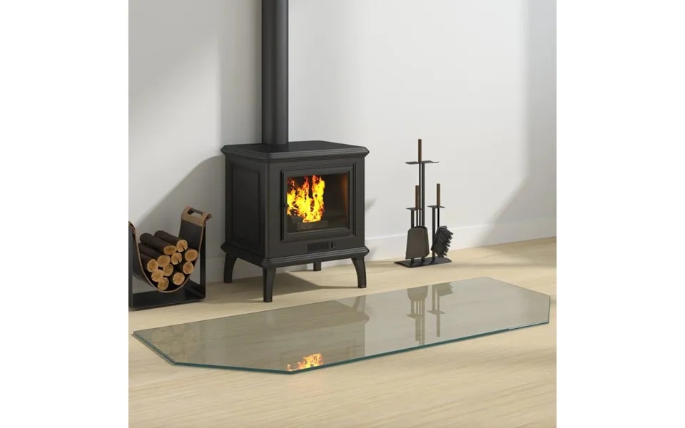 Glasplade Til Pejs 120x50 Cm Sekskantet