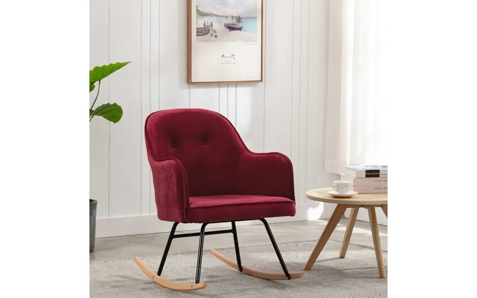 Gyngestol Fløjl Vinrød