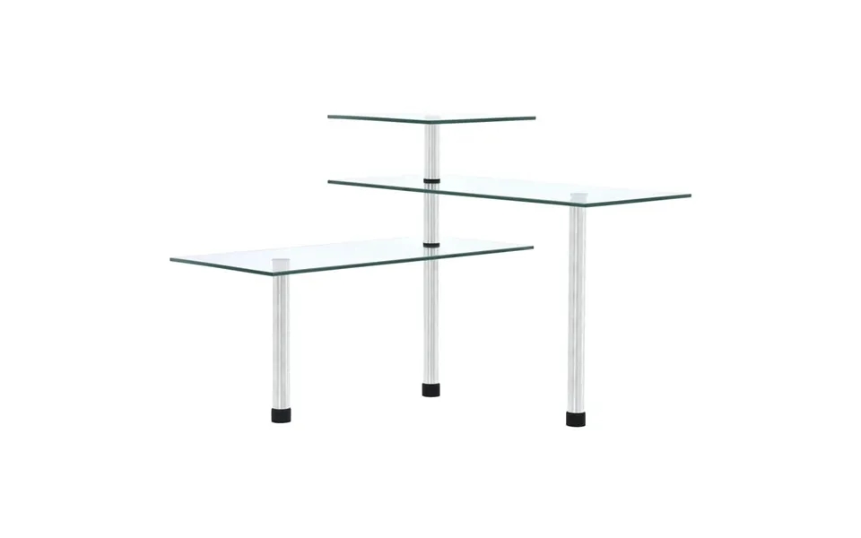 Hjørnehylde I 3 Niveauer Hærdet Glas