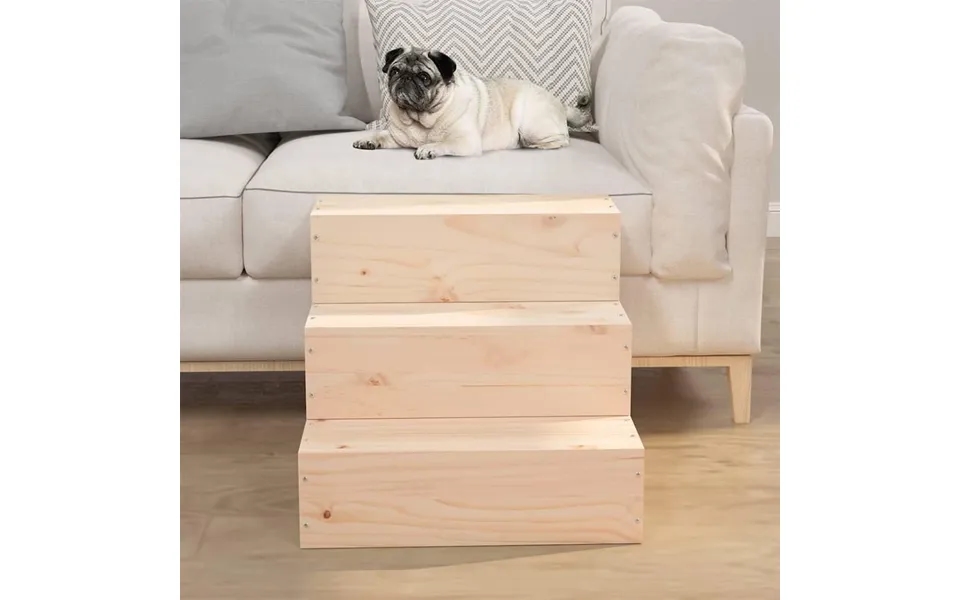 Kæledyrstrappe 40x37,5x35 Cm Massivt Fyrretræ