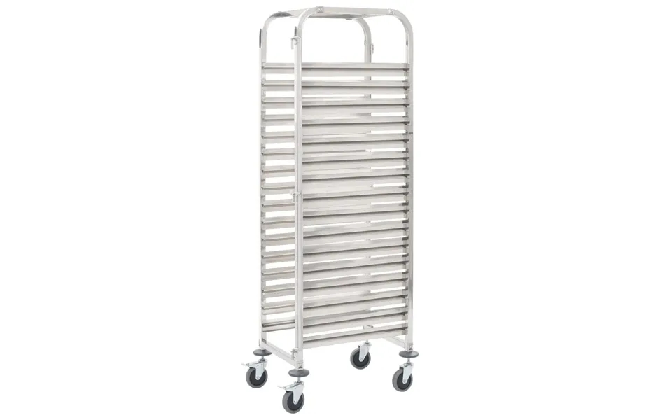 Køkkenvogn Til 16 Bakker 38x55x163 Cm Rustfrit Stål