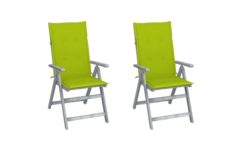 Lænestole Til Haven 2 Stk. Med Hynder Massivt Akacietræ