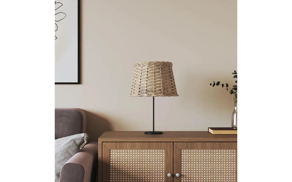 Lampeskærm Ø25x17 Cm Flet Brun