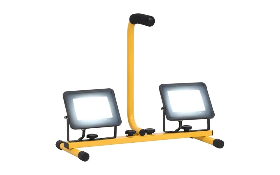 Led-projektør Med Håndtag 2x30 W Kold Hvid