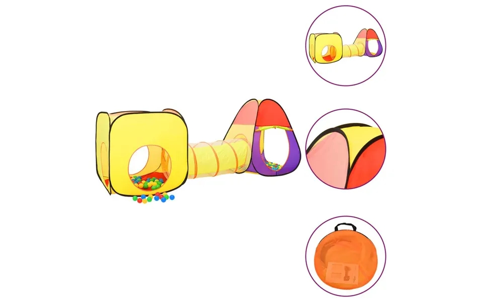 Legetelt Til Børn 255x80x100 Cm Flerfarvet