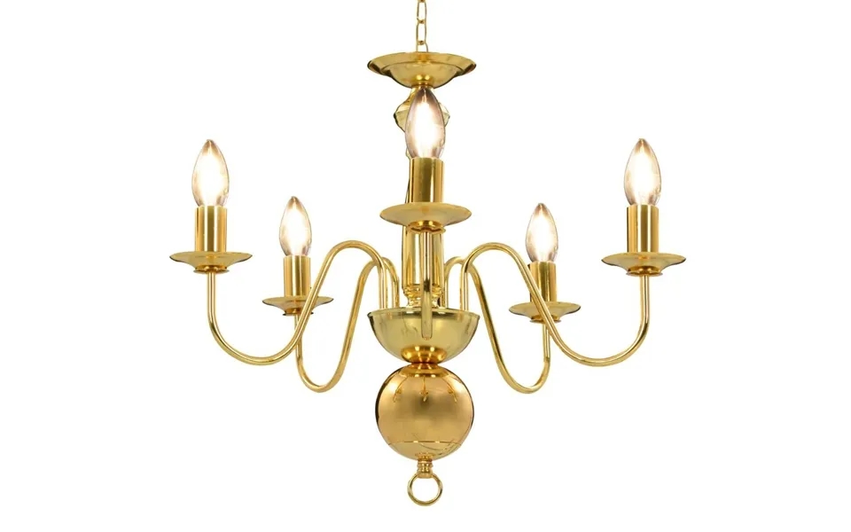 Lysekrone 5 X E14-pærer Gylden