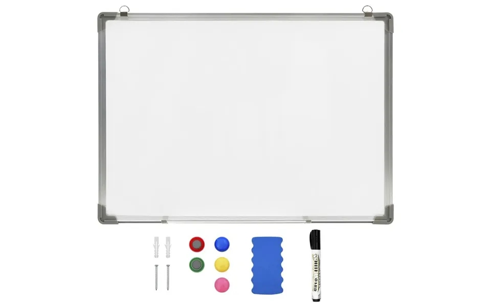 Magnetisk Whiteboard 90x60 Cm Stål Hvid