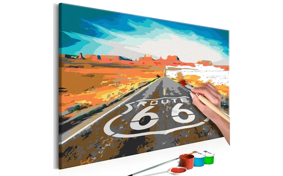 Mal Selv Billede - Route 66 60 X 40 Cm