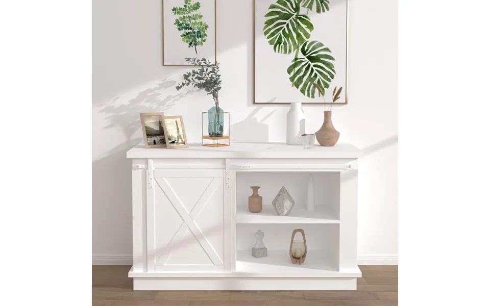 Mini-skydelågesæt Til Skabe Kulstofstål 152 Cm Hvid