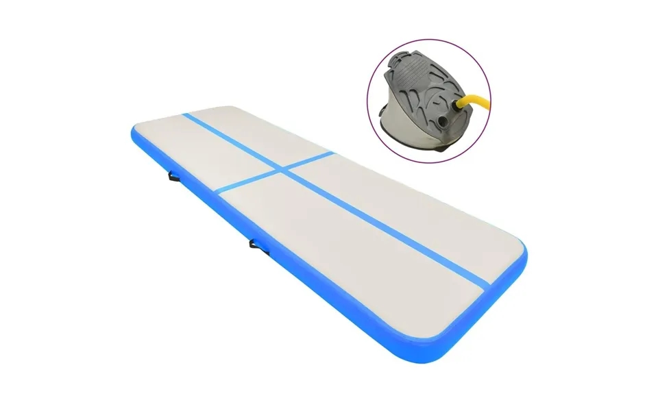 Oppustelig Gymnastikmåtte M. Pumpe 400x100x15 Cm Pvc Blå