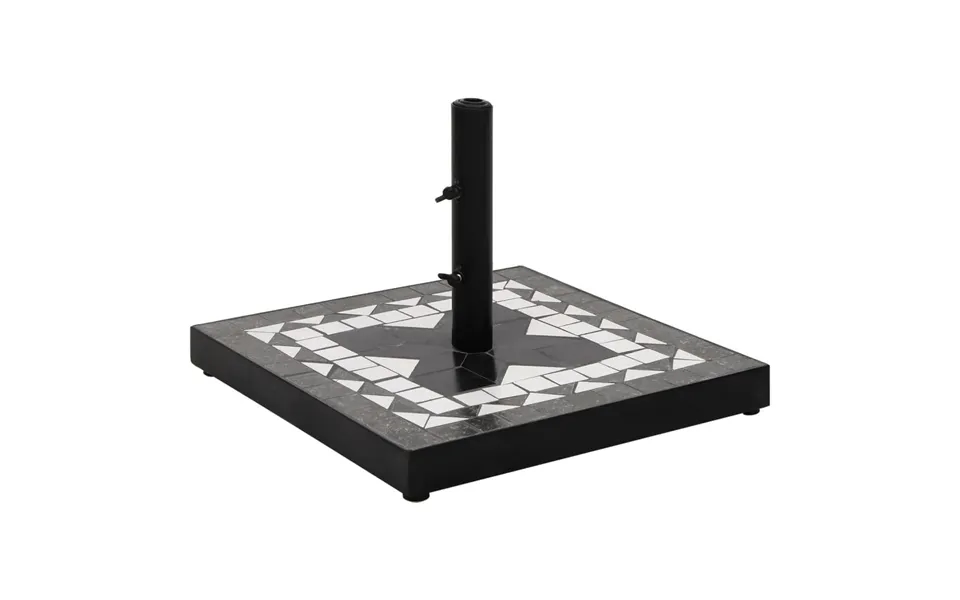 Parasolfod 12 Kg Firkantet Sort Og Hvid