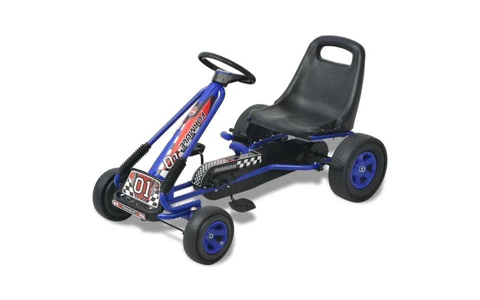 Pedal-gokart Med Justerbart Sæde Blå