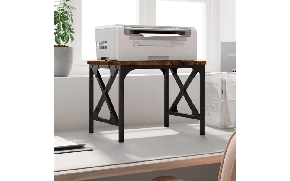 Printerstativ 40x30x31 Cm Konstrueret Træ Røget Egetræ