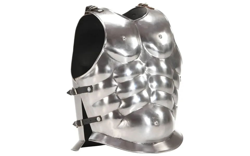 Romersk Ridderharnisk Til Rollespil Stål Sølvfarvet