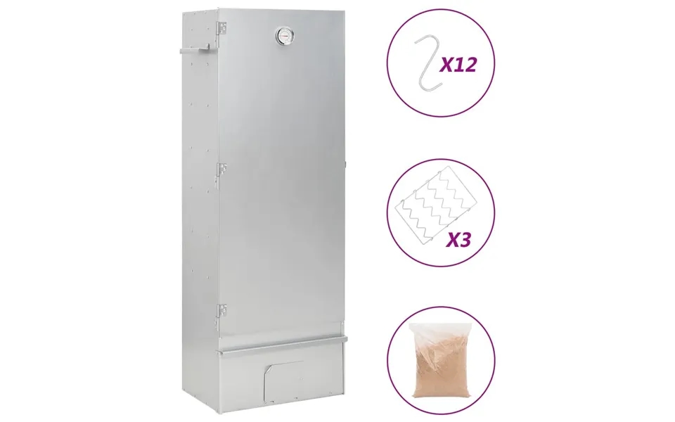 Rygeovn Med Røgflis 44,5x29x110 Cm Galvaniseret Stål