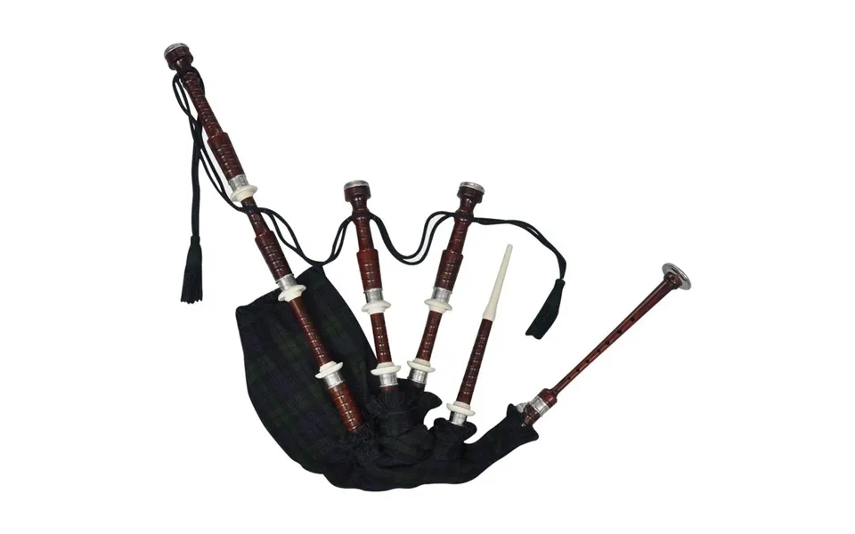 Scottish Great Highland Sækkepibe Grøn Og Sort Tartan