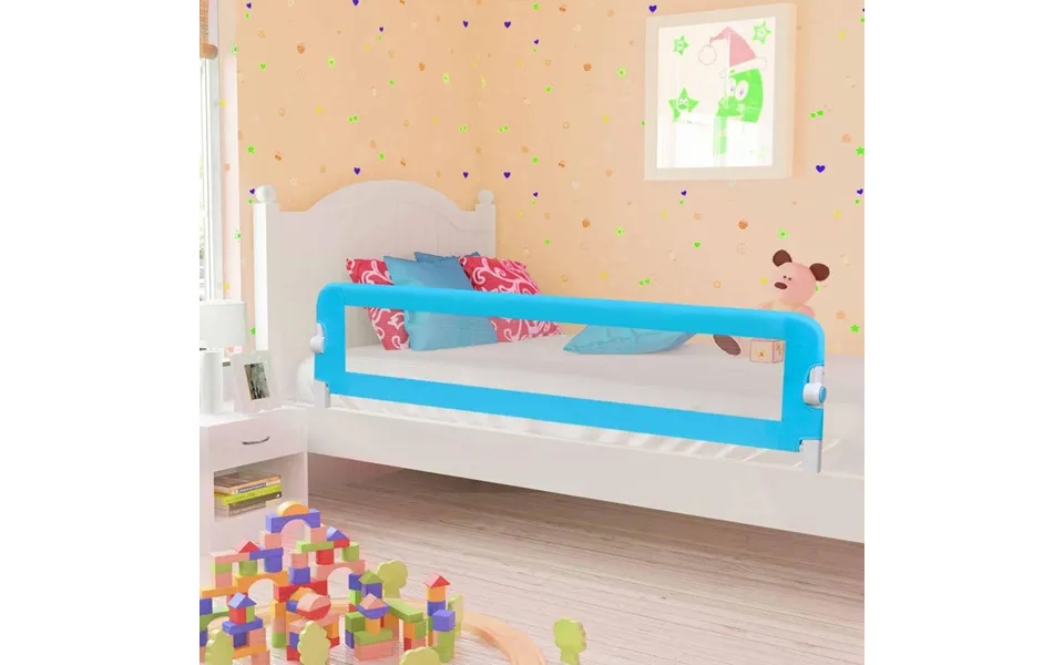Sengegelænder Til Barneseng 180 X 42 Cm Polyester Blå